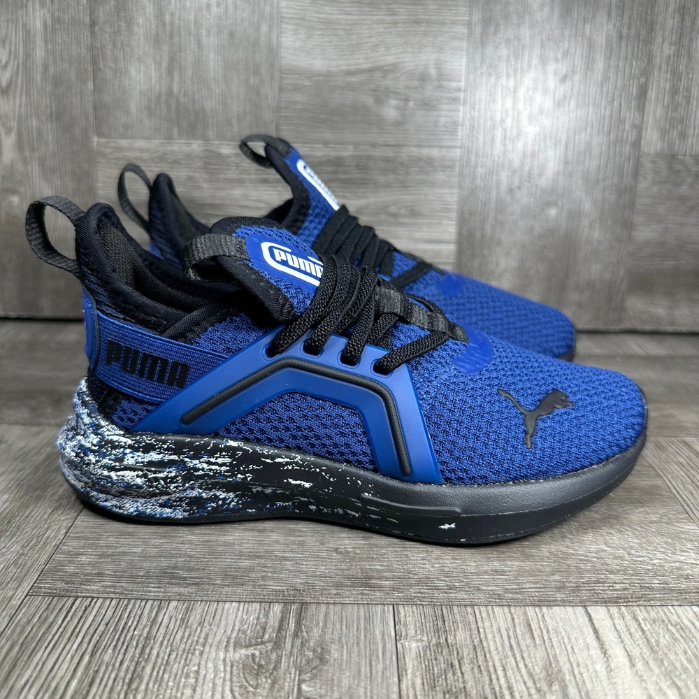 PUMA Softride Enzo 5 Blizzrizz Kids 11C Blazing Blue Black Sneakers 405247-01